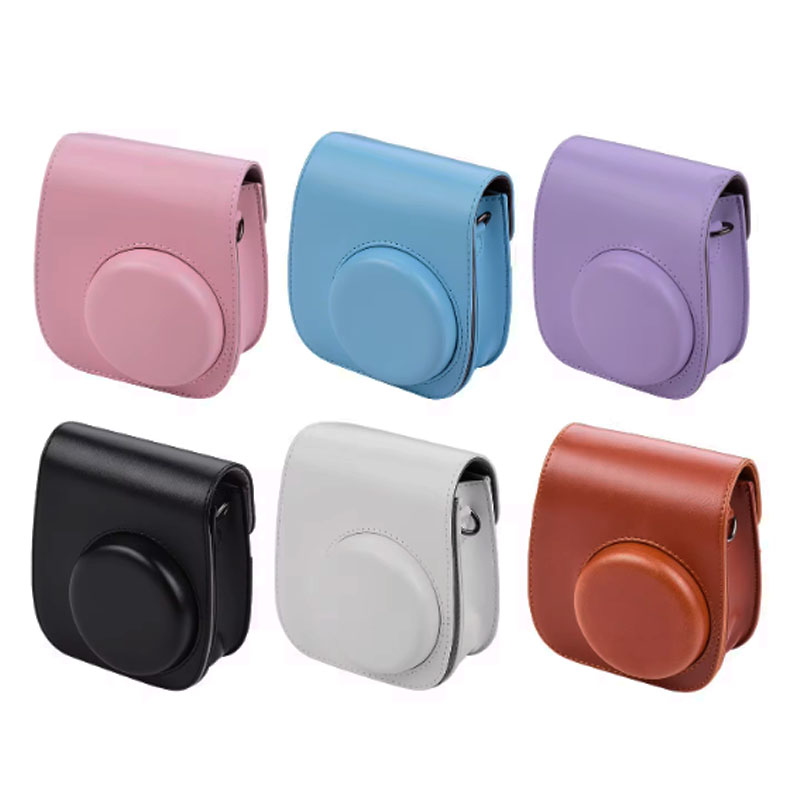 Camera Leather Case - Para Fujifilm película bolsa de cámara