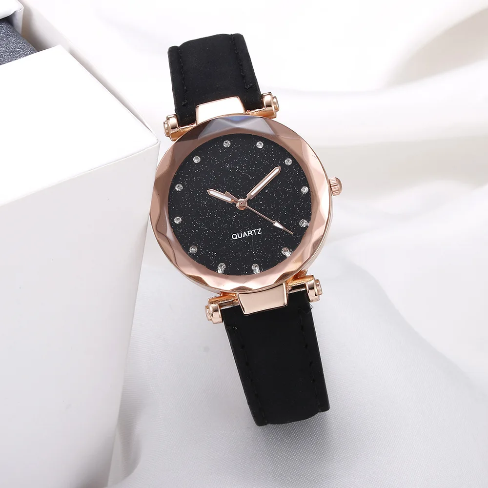Vintage Watch Crystal - Moda negro Vintage tendencia desgaste Rhinestone
