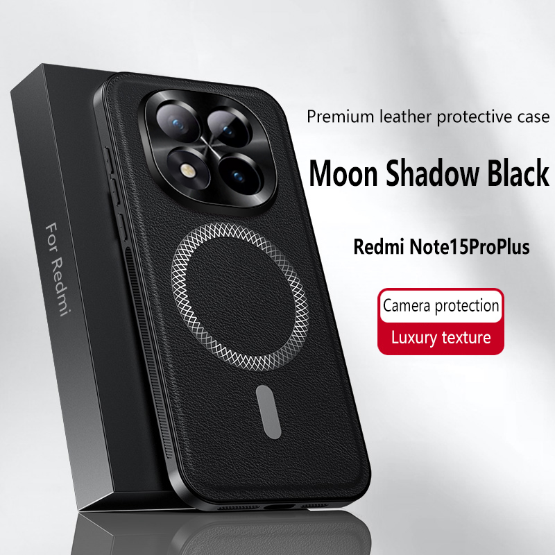 Camera Leather Case - Funda magnética para Redmi Note 12