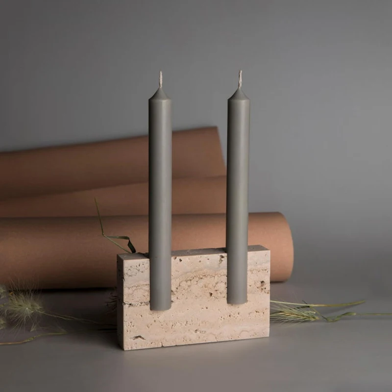 Collectible Vintage Matches - Candelabro de mármol vintage de 2