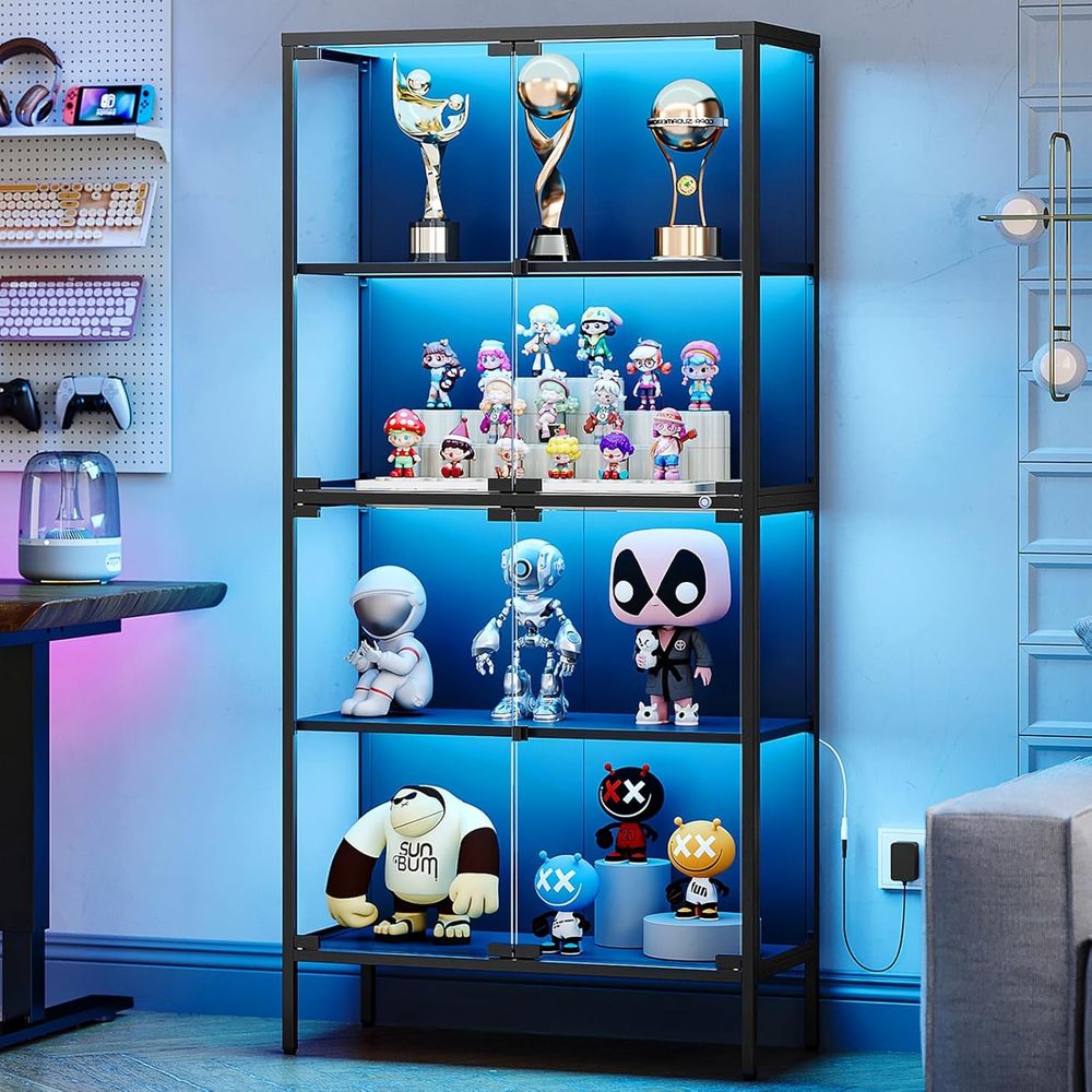 Collectible & Vintage Dolls For Christmas - Vitrina de Vidrio con Iluminación LED