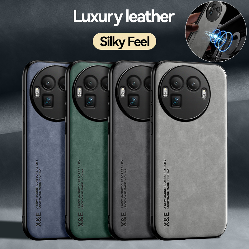 Camera Leather Case - Funda Magnética de Lujo para Realme