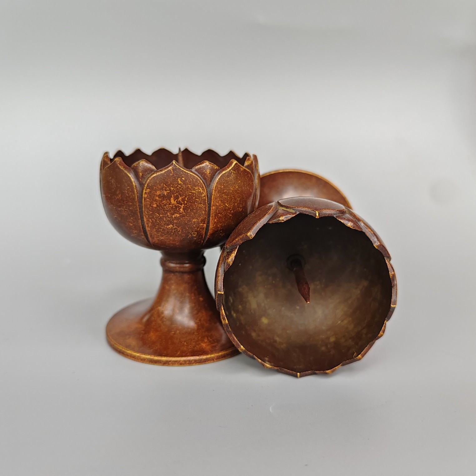 Collectible Vintage Matches - 2 tazas vintage de latón puro,