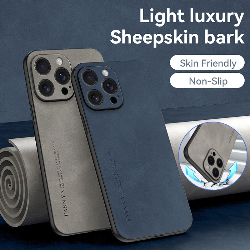 Camera Leather Case - Funda de teléfono de piel de