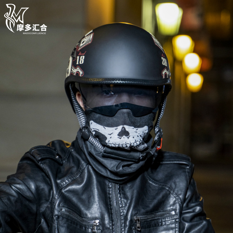 Cascos de motocicleta Retro pa - Lens Cap Vintage reseña y precio