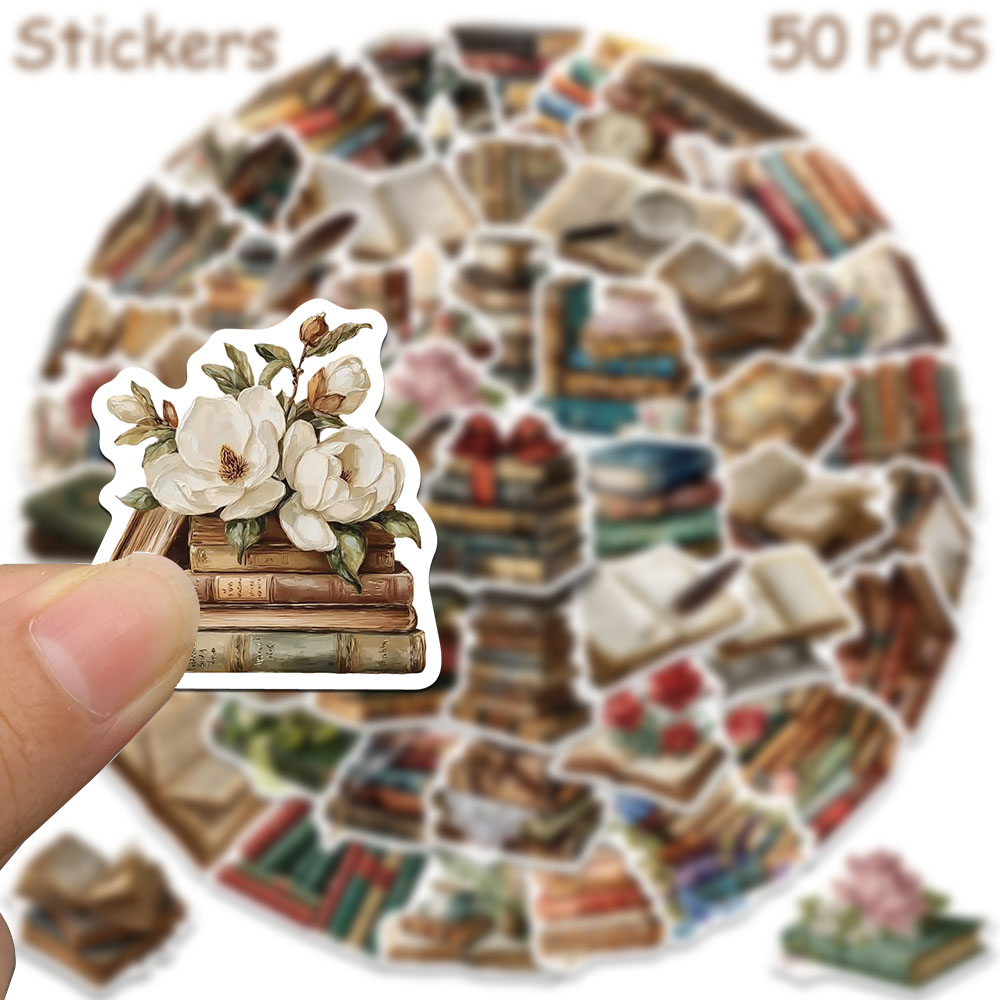 50 pegatinas vintage para libr - Vintage Things Collection reseña y precio