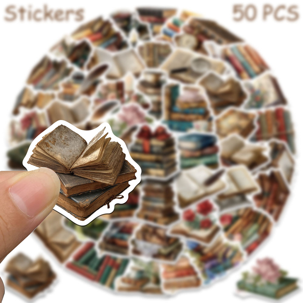 50 pegatinas vintage para libr - Vintage Things Collection reseña y precio