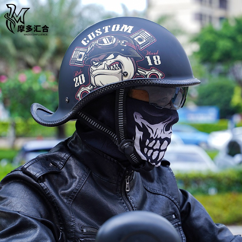 Cascos de motocicleta Retro pa - Lens Cap Vintage reseña y precio