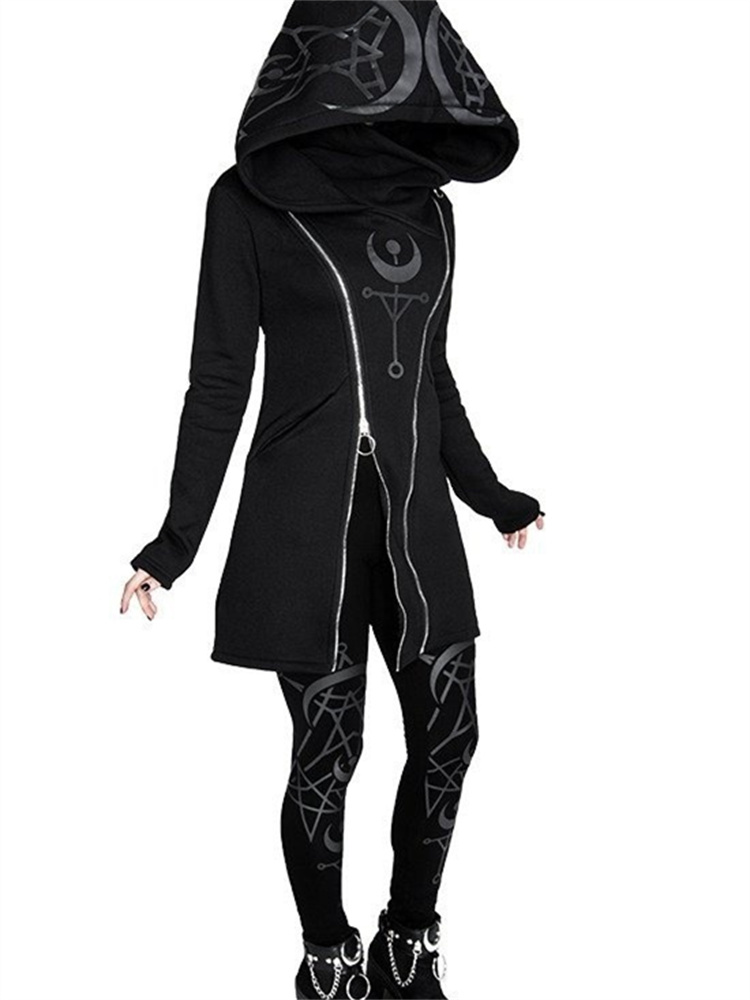 Top gótico de manga larga con  - Vintage Zip Hoodie reseña y precio
