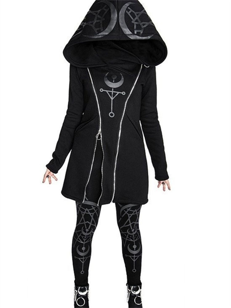 Top gótico de manga larga con  - Vintage Zip Hoodie reseña y precio