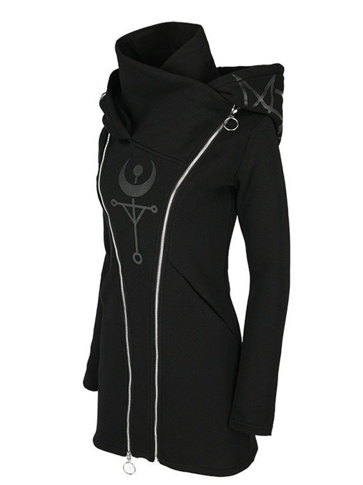 Top gótico de manga larga con  - Vintage Zip Hoodie reseña y precio