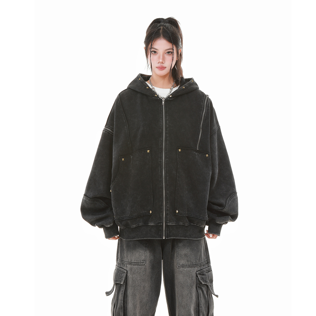 Chaqueta con capucha Vintage p - Vintage Zip Hoodie reseña y precio