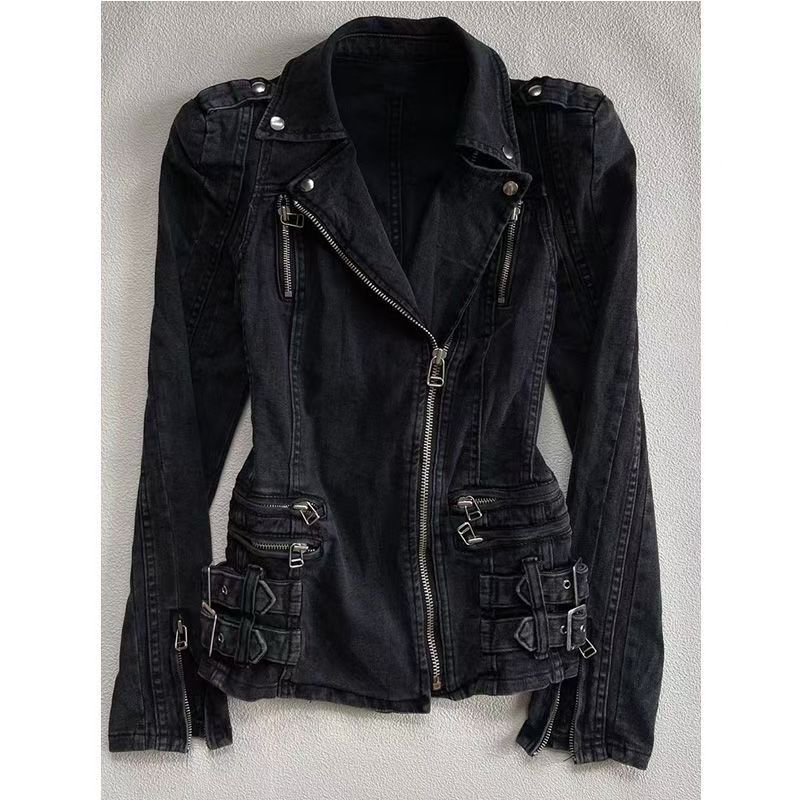 Chaqueta Gótica Negra Ajustada - Vintage Zip Hoodie reseña y precio