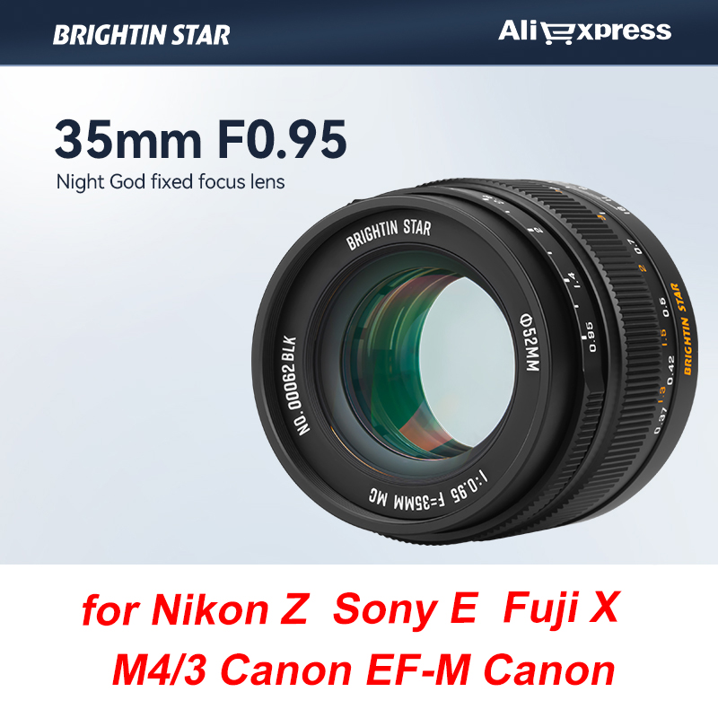 Brightin Star 35mm F0.95 APS-C - Film Camera 35Mm reseña y precio