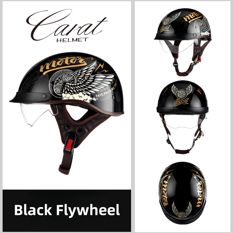 Cascos de Motocicleta Retro pa - Lens Cap Vintage reseña y precio